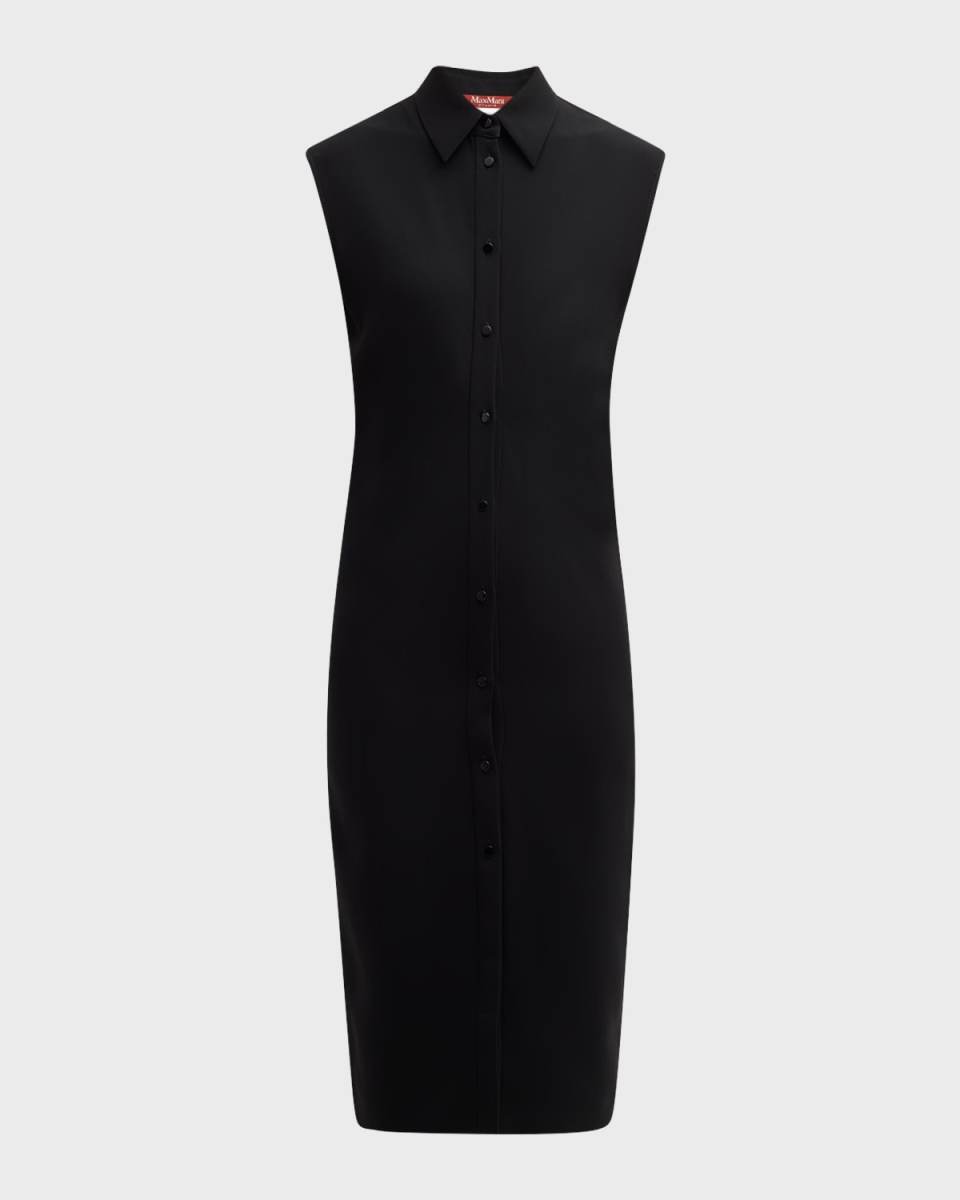 Sughero Sleeveless Cady Midi Shirtdress