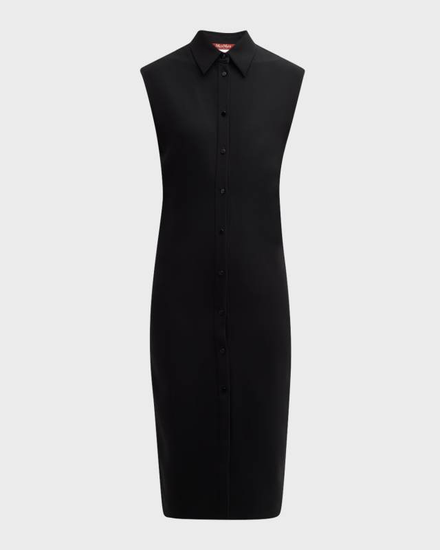 Sughero Sleeveless Cady Midi Shirtdress