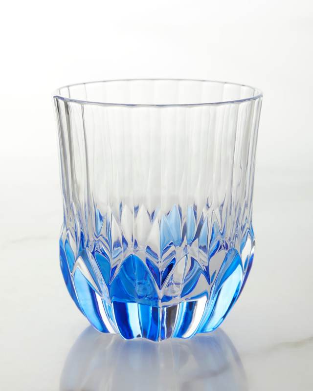 Impero Blue Double-Old Fashioned Glasses, Set of 4