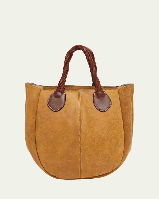 Small Punch Suede Tote Bag