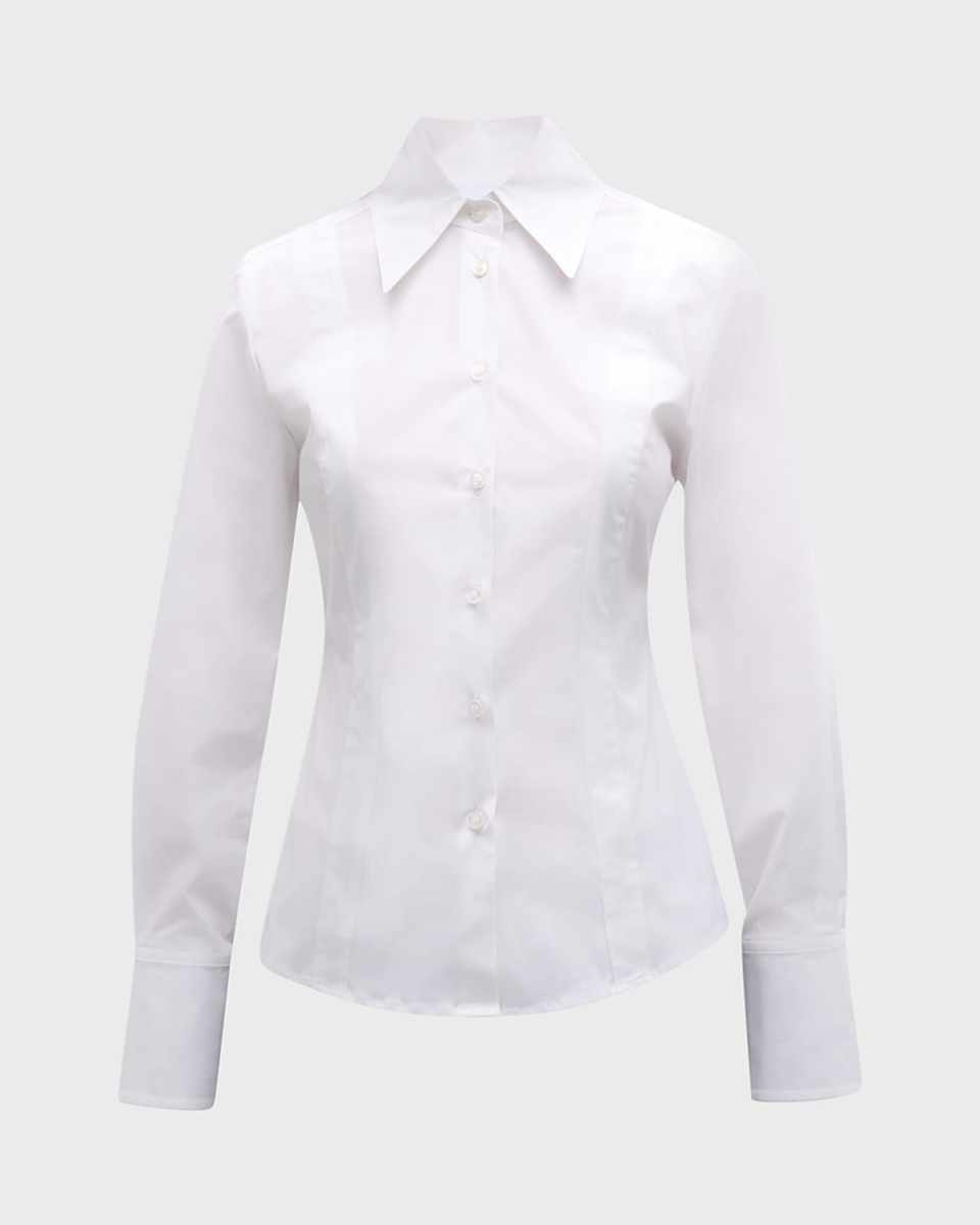 Ripley Button-Front Cotton Shirt