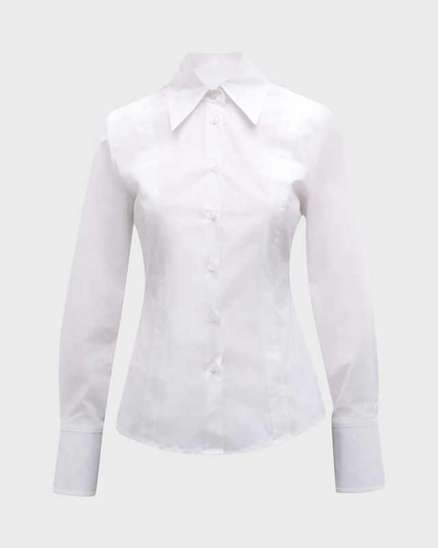 Ripley Button-Front Cotton Shirt