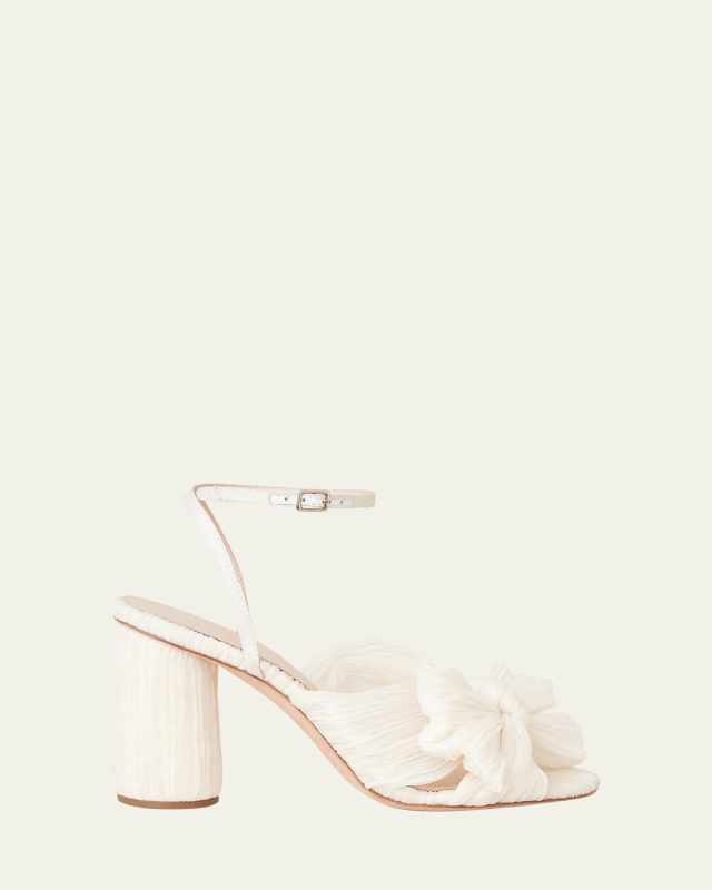 Camellia Knot Ankle-Strap Sandals