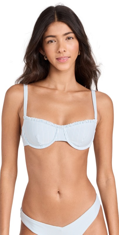 Onia Marilyn Top Pale Blue White