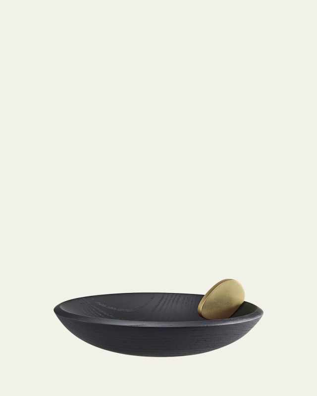 Kelly Behun Black Oak Bowl w/ Brass