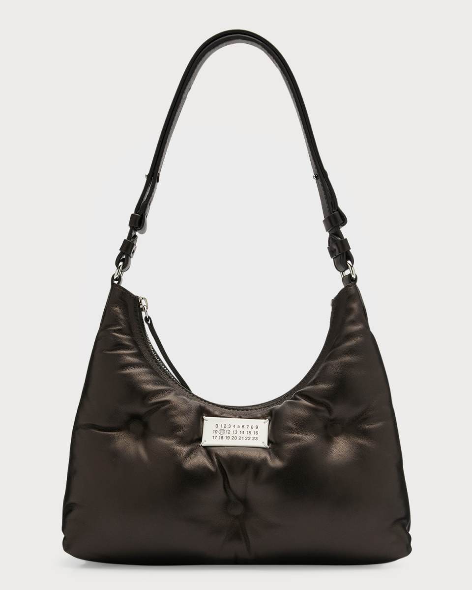 Glam Slam Small Puffy Leather Shoulder Bag