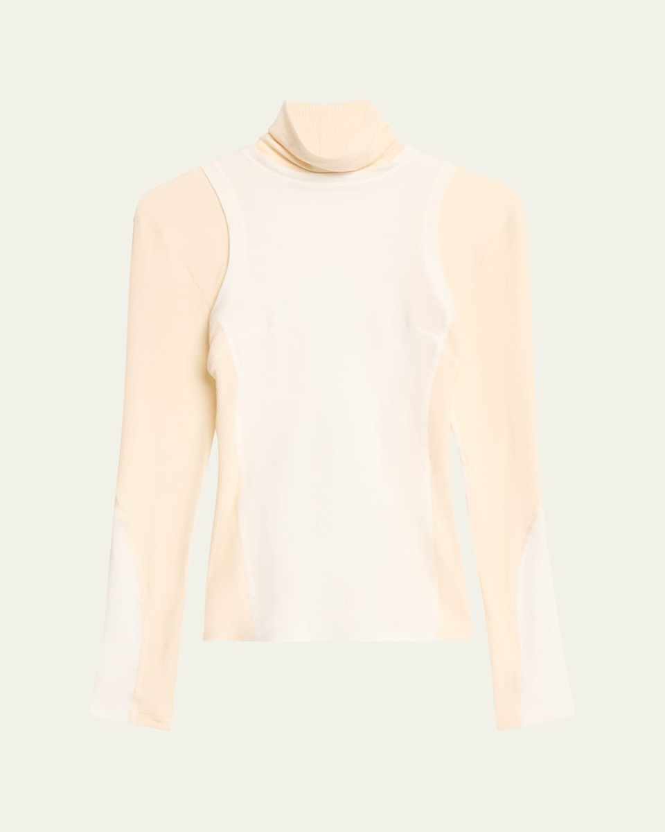 Long-Sleeve Combo Sport Shirt