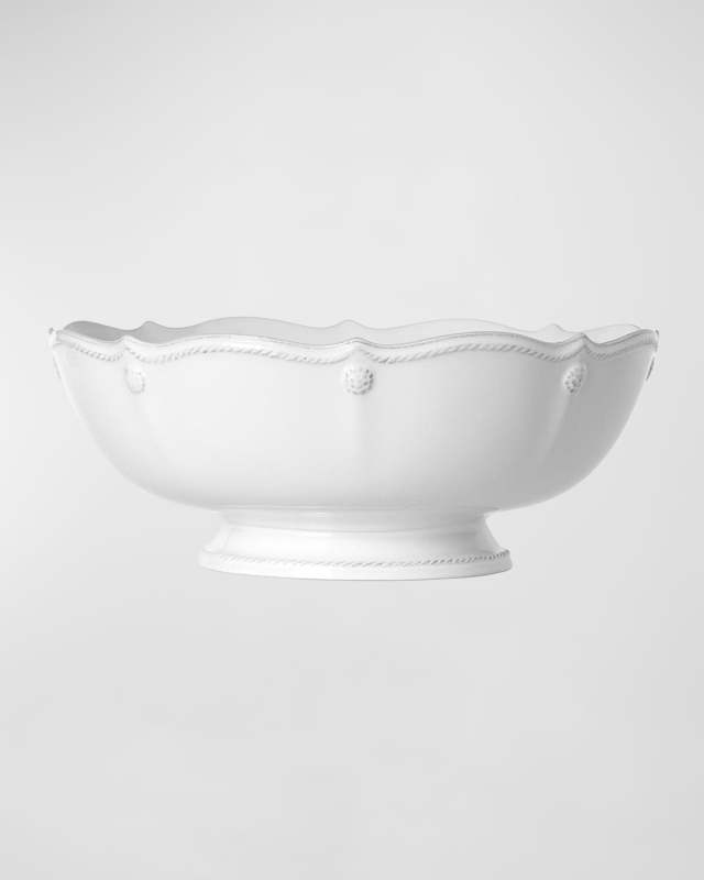 Berry & Thread 11" Footed Fruit Bowl - Whitewash