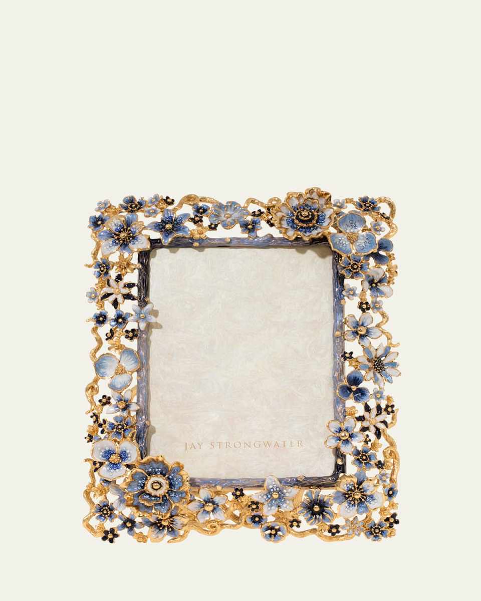 Indigo Cluster Flower Frame, 5" x 7"