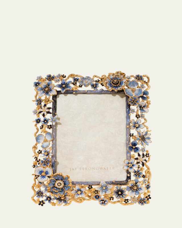 Indigo Cluster Flower Frame, 5" x 7"