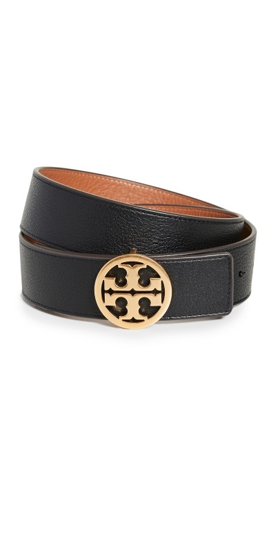 Tory Burch 1.5 Miller Reversible Belt Black/New Cuoio/Gold