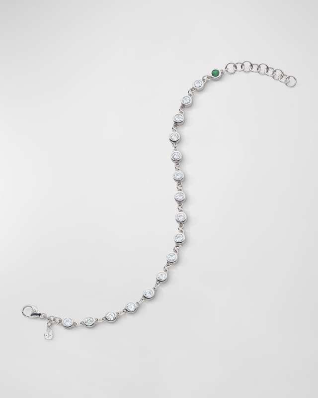 Sterling Silver Rock Crystal Tennis Bracelet