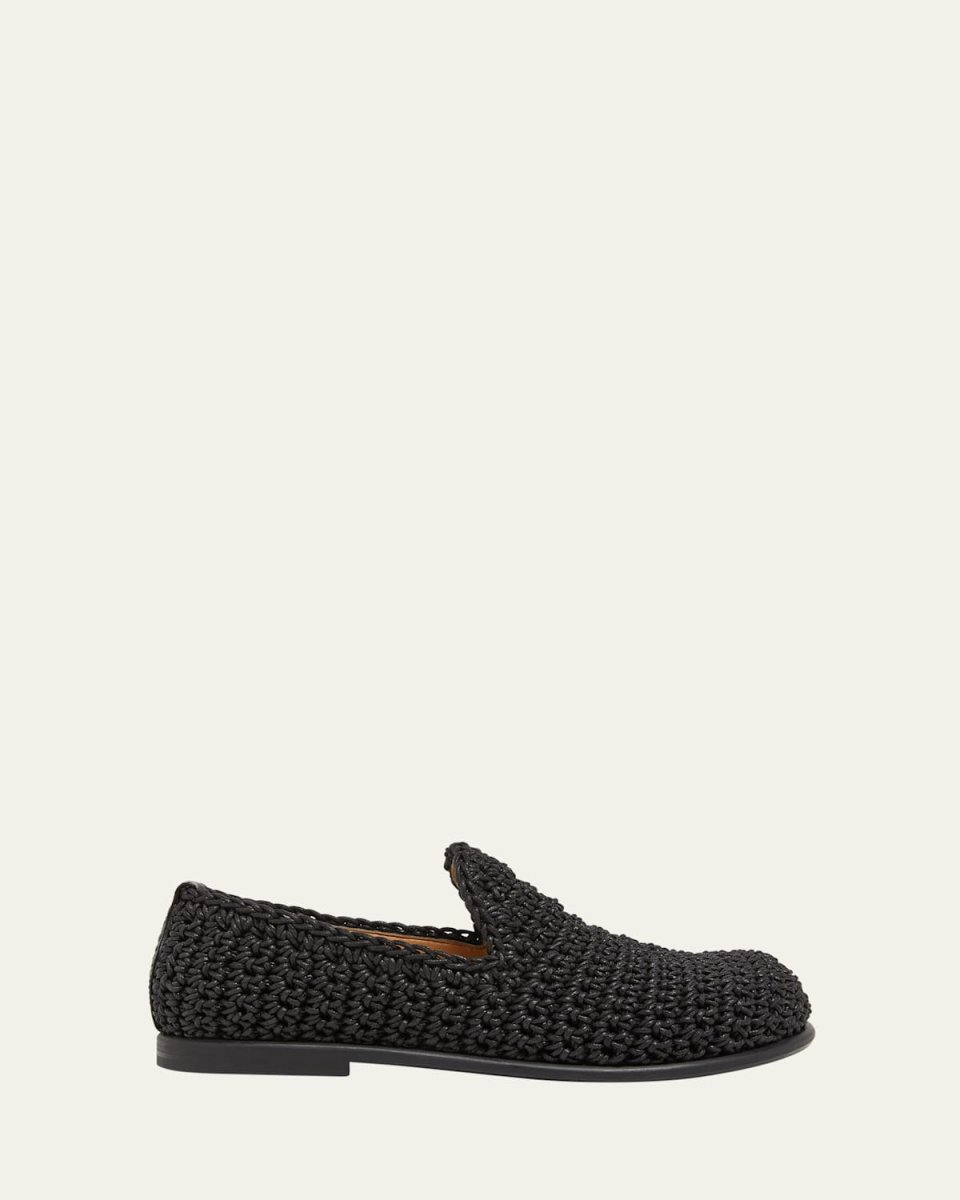 Crochet Cotton Slip-On Loafers