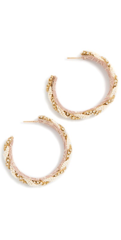 Deepa Gurnani Doris Earrings Ivory