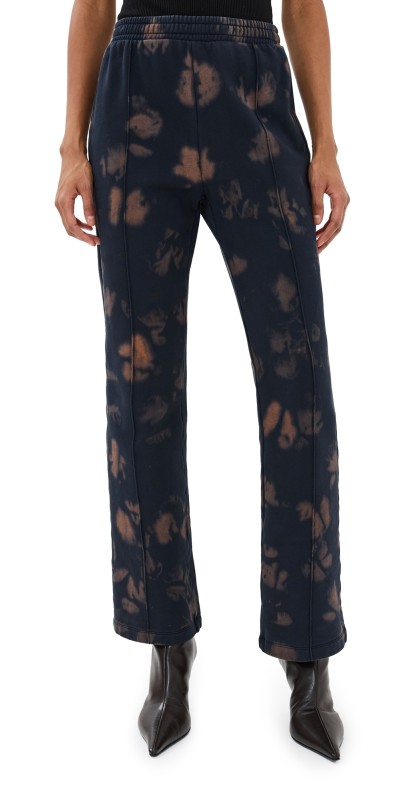 Bite Studios Tie-Dye Print Cotton Lounge Pants Navy
