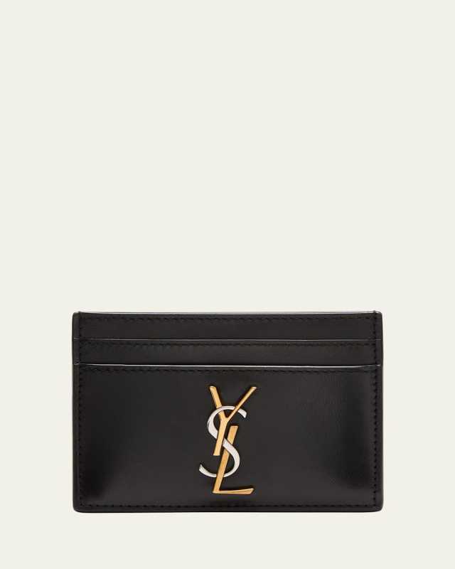 YSL Monogram Card Case in Smooth Leather