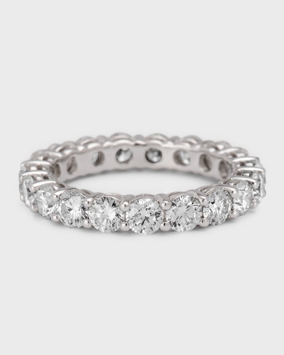 Platinum Diamond Eternity Band Ring, 3.04tcw