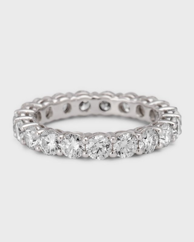 Platinum Diamond Eternity Band Ring, 3.04tcw