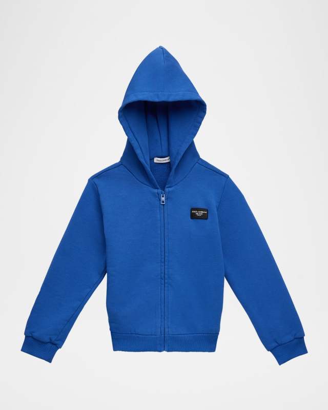 Boy's Etichetta Logo Plaque Hoodie, Size 12M-30