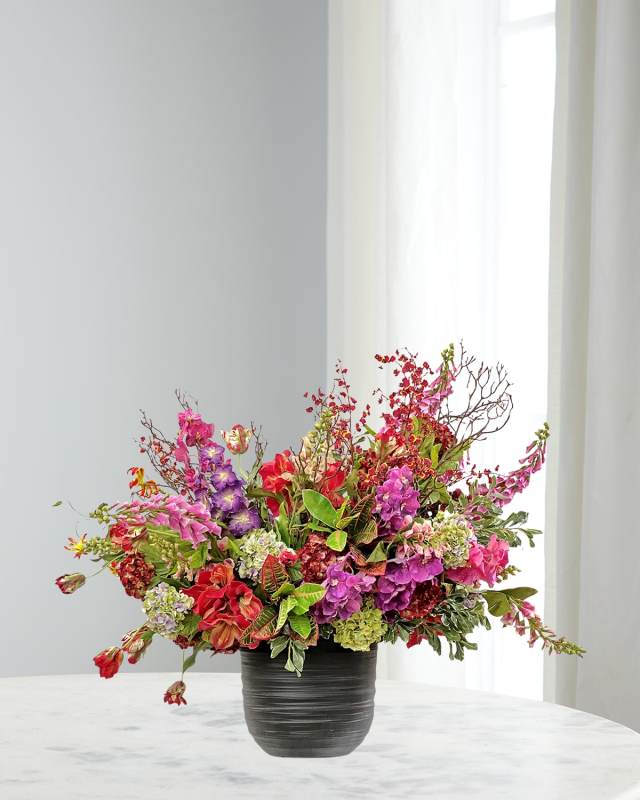 Mixed Floral Arrangement in Planter