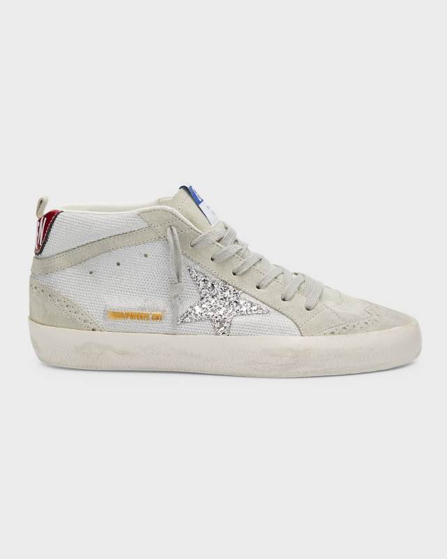 Mid Star Metallic Suede Wing-Tip Sneakers