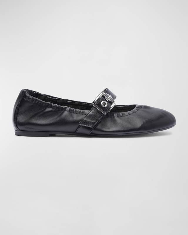 Calita Leather Mary Jane Ballerina Flats