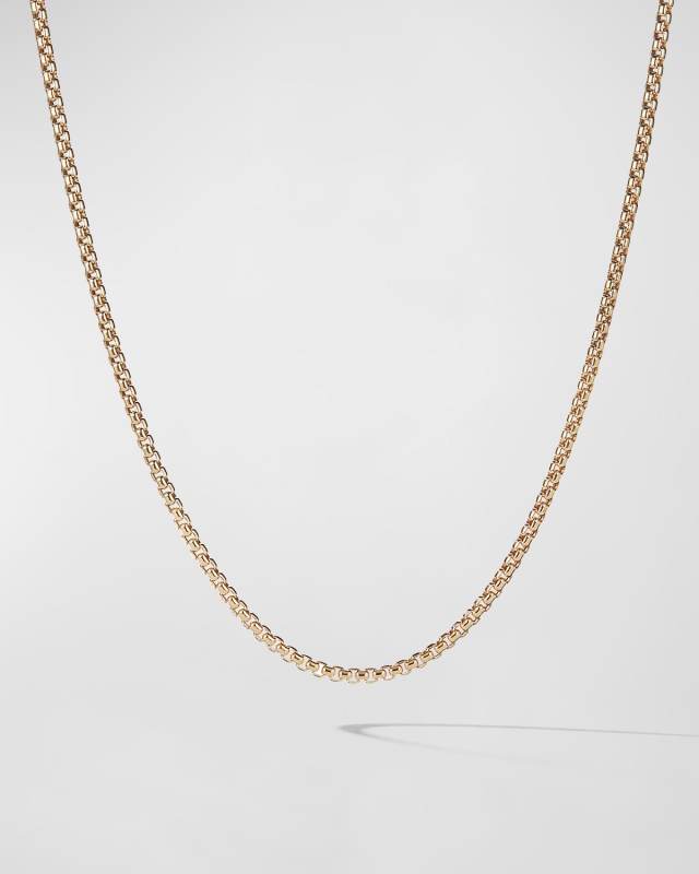 Box Chain Necklace in 18K Gold, 2.7mm
