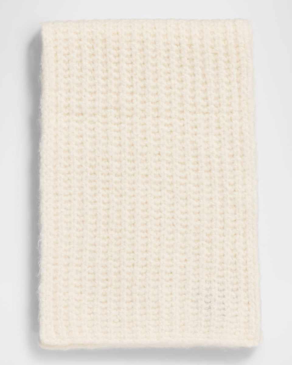 Cashmere Blend Boucle Knitted Scarf