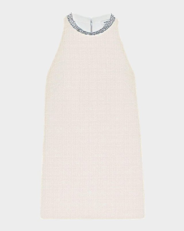Dorinna Short Rhinestone Trim Shift Dress