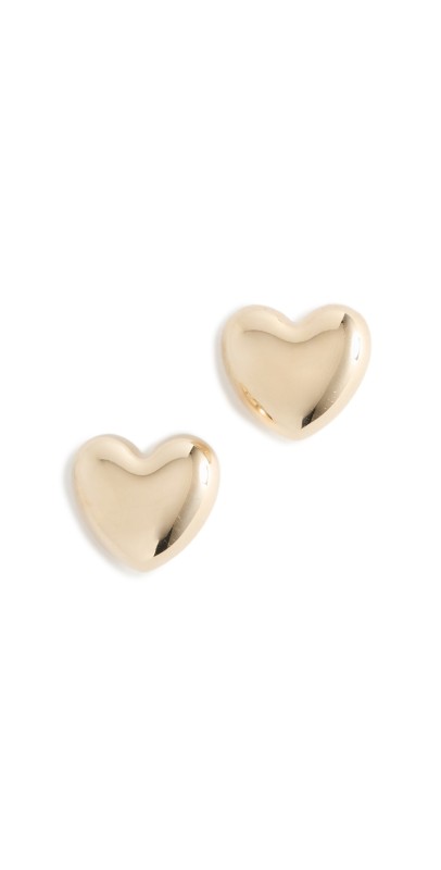 Ariel Gordon Jewelry 14k Heart Hellium Studs Yellow Gold