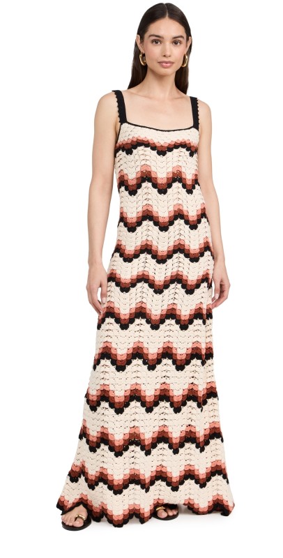 ESCVDO Marea Dress Peach/Black