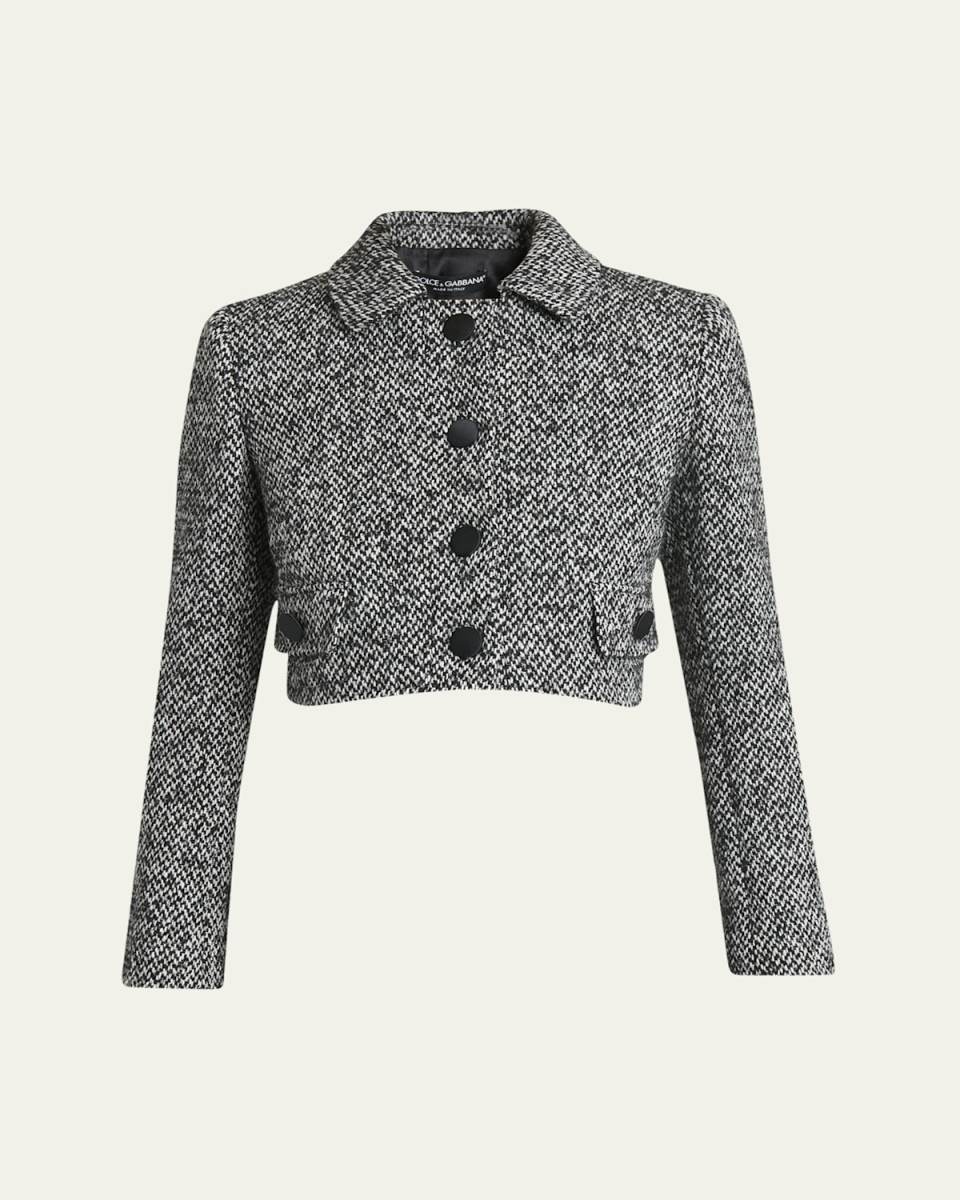 Wool Tweed Cropped Jacket