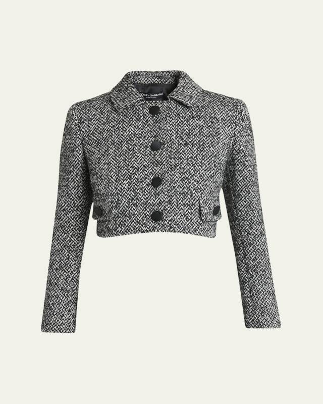 Wool Tweed Cropped Jacket