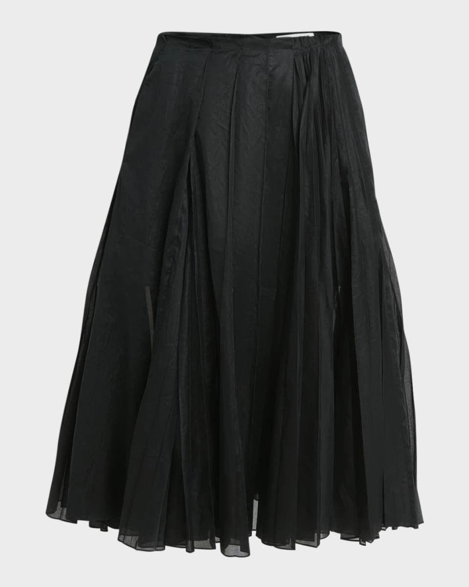Pleated Midi Skirt