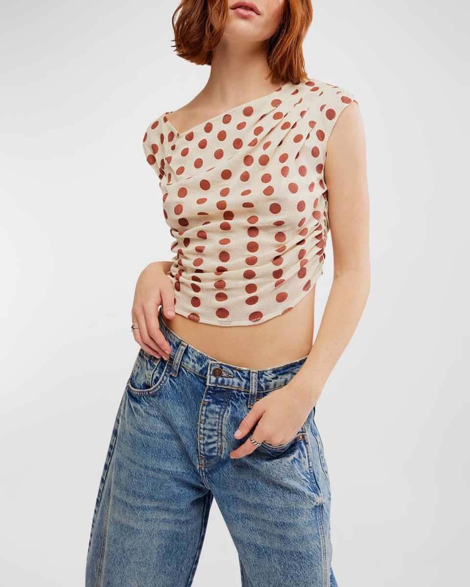 Luna Ruched Printed Top