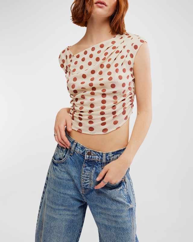 Luna Ruched Printed Top