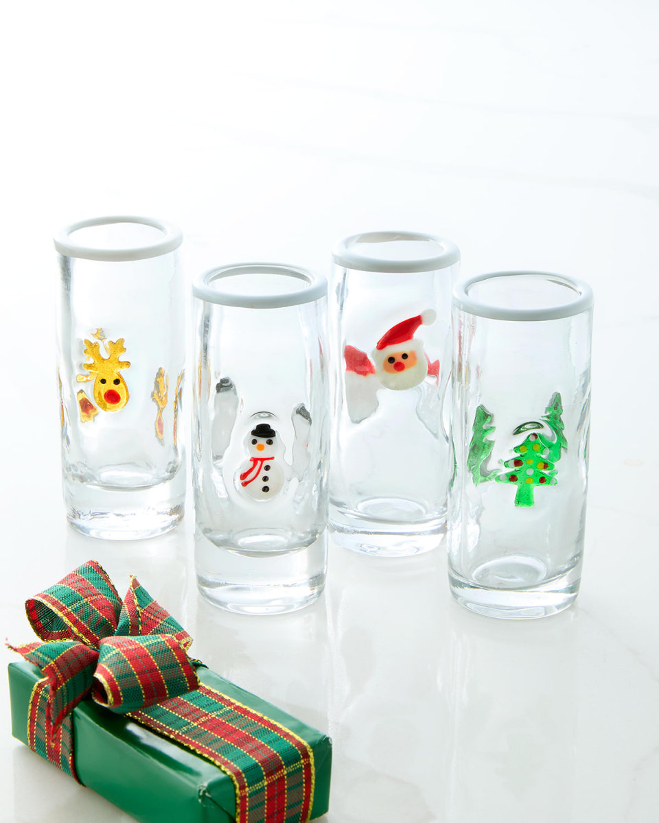 Holiday Shot Glasses, Set of 4