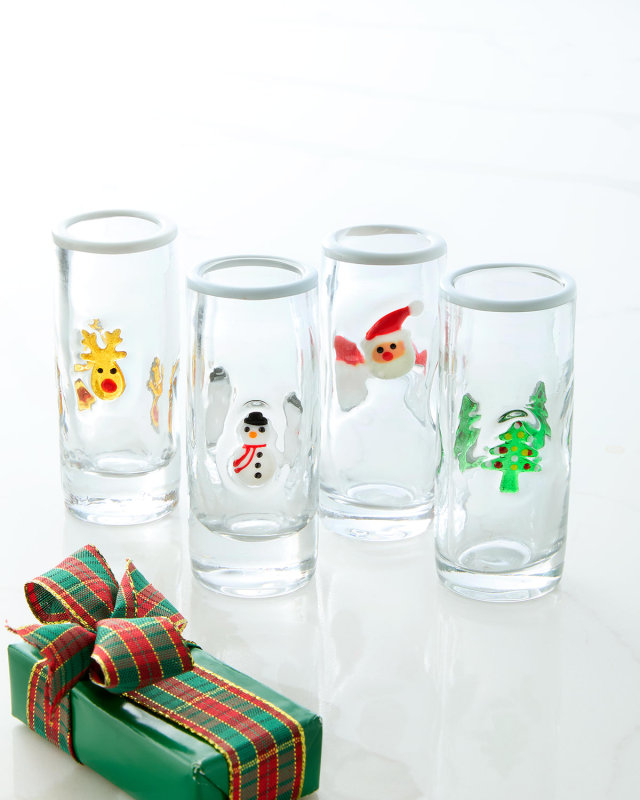 Holiday Shot Glasses, Set of 4