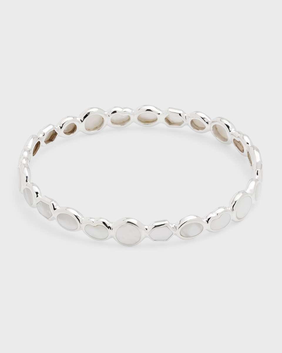 All-Over Stone Bangle in Sterling Silver