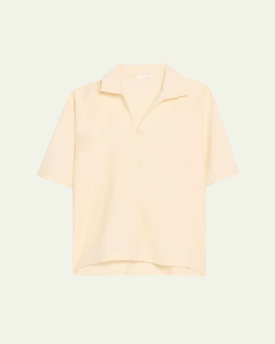 Wen Short-Sleeve Collared Top