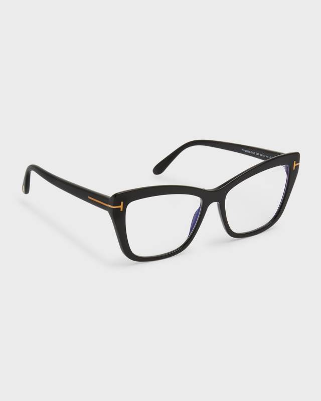 Blue Filtering Acetate Cat-Eye Glasses