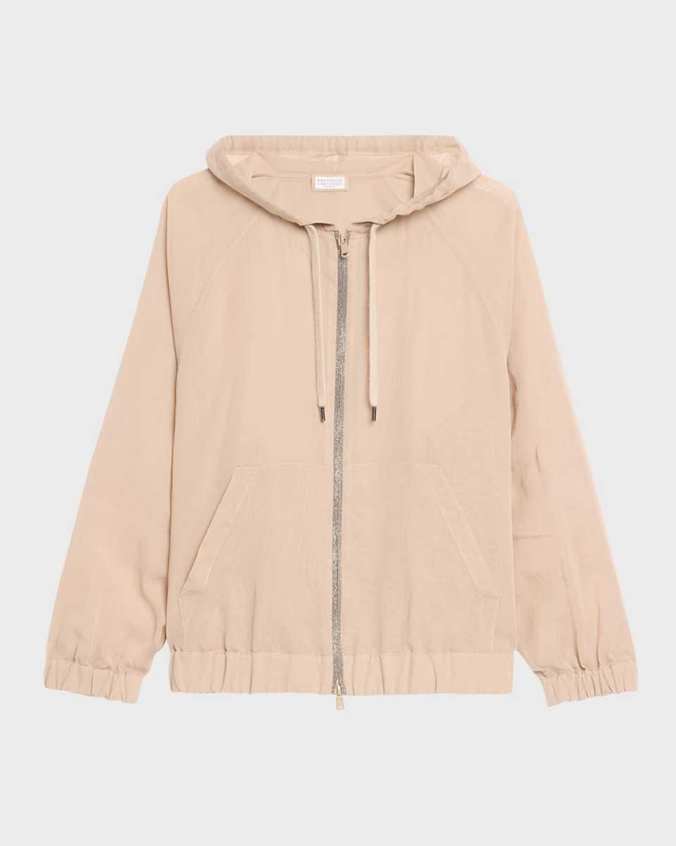 Organza Spa Jacket with Monili Zipper