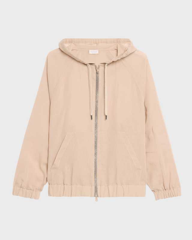 Organza Spa Jacket with Monili Zipper