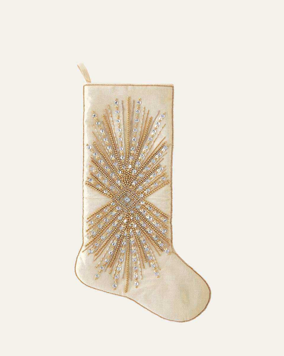 Holiday Glam Embellished Stocking