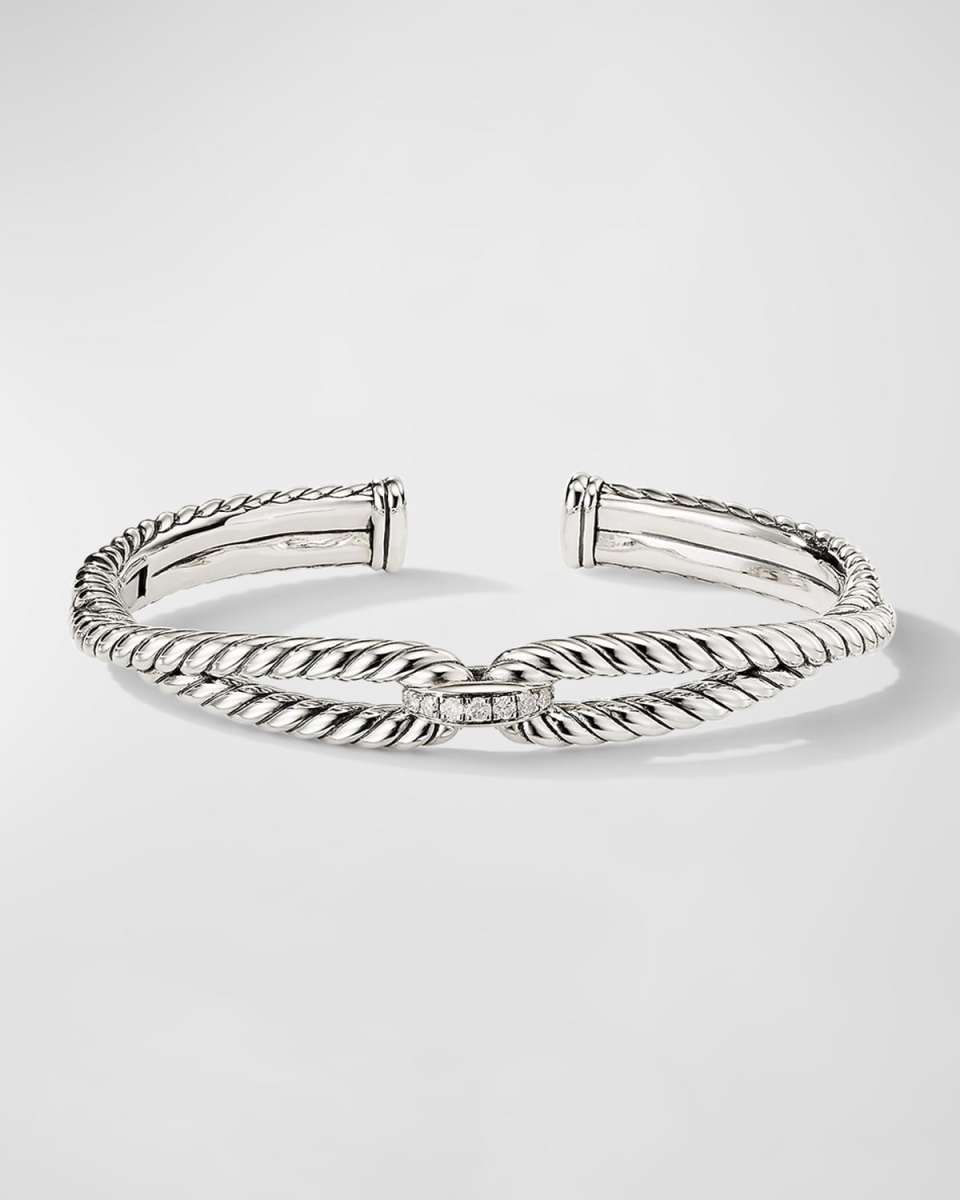 Cable Loop Bracelet with Diamonds