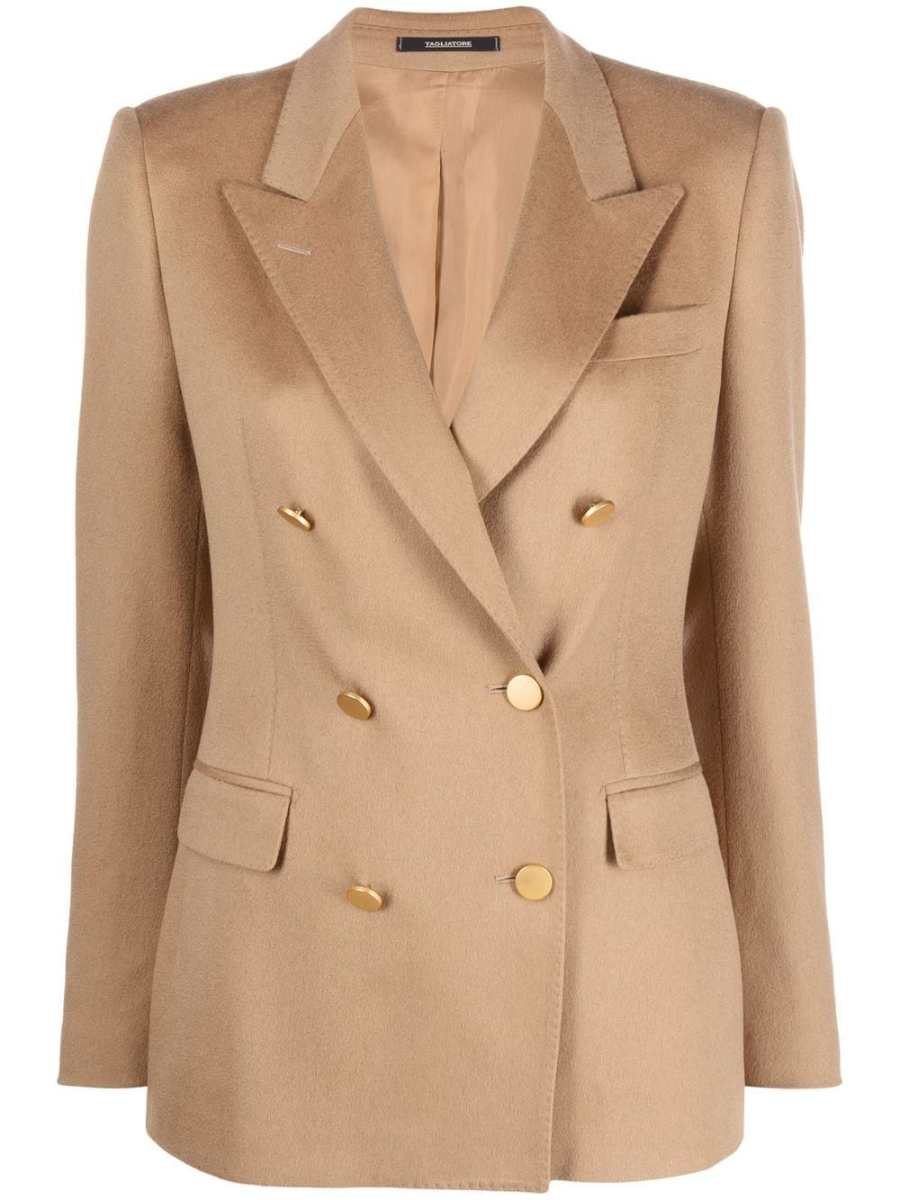 double-breasted cashmere blazer