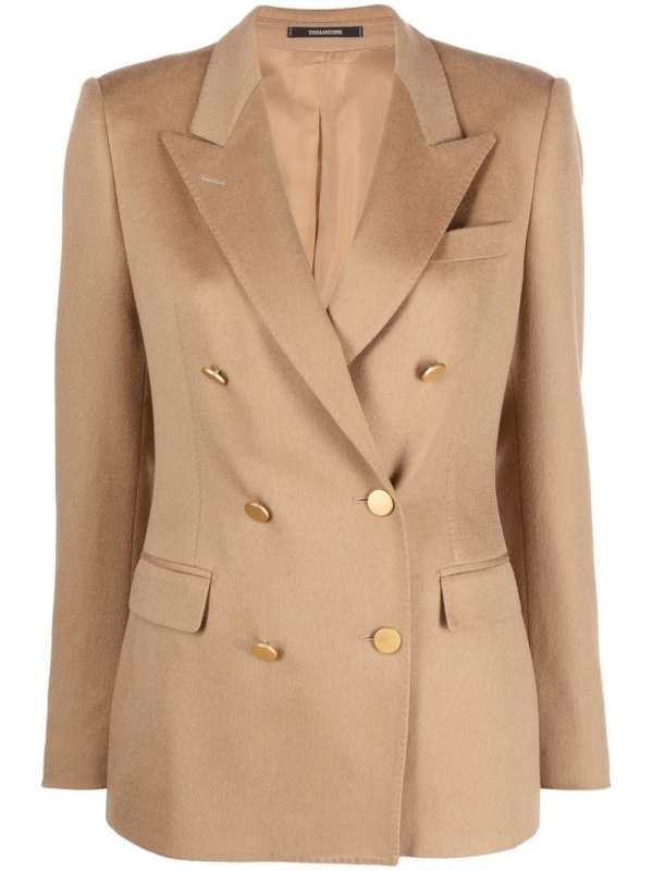double-breasted cashmere blazer