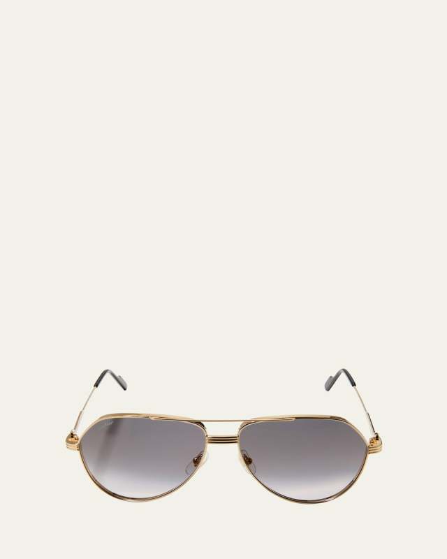 Gradient Metal Aviator Sunglasses