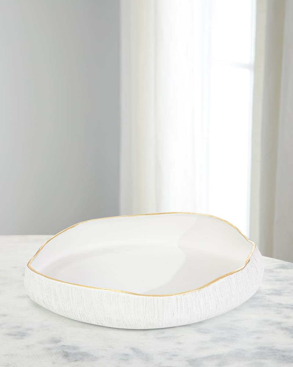 White Free-Form Bowl I