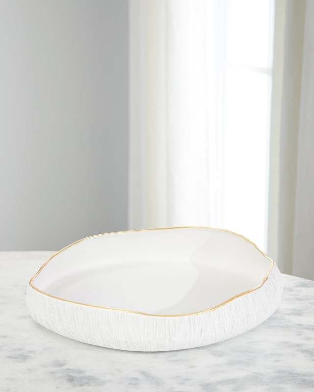 White Free-Form Bowl I